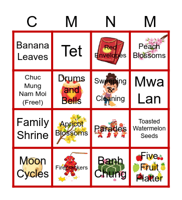 Lunar New Year!!! Bingo Card