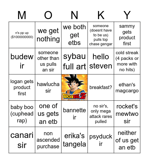 Ascended Heroes Bingo for monkeys Bingo Card