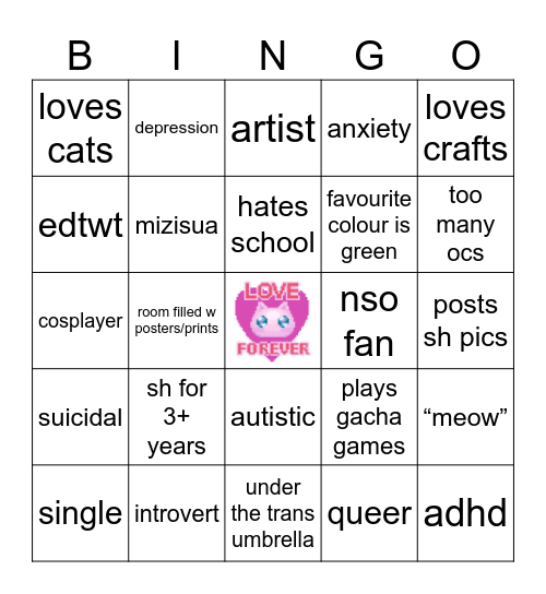 calikoppi’s Bingo Card
