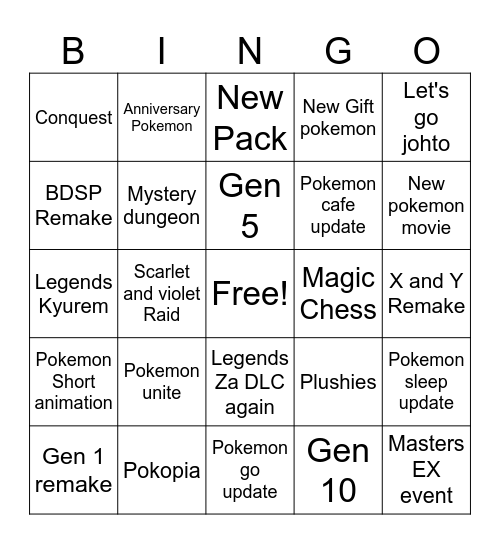 Bingo Card