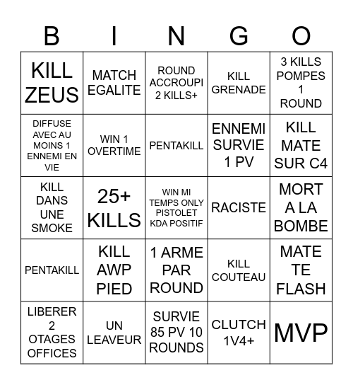 CS BINGO YLANOVIC Bingo Card