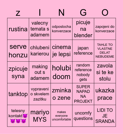 ZOCH BINGO Card
