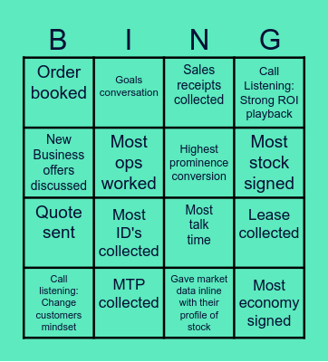 New Biz Bingo Card