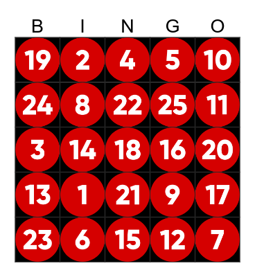 LOS NUMEROS Bingo Card