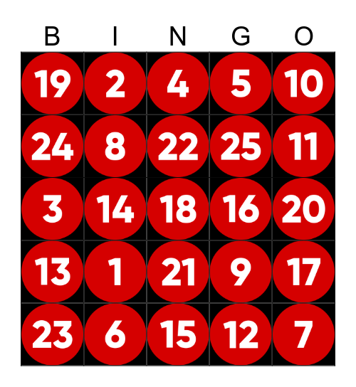 LOS NUMEROS Bingo Card