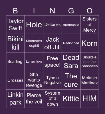 Vivi's bingo!!! Bingo Card