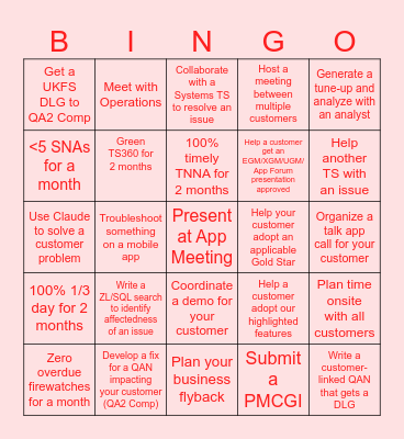 TS Bingo Card