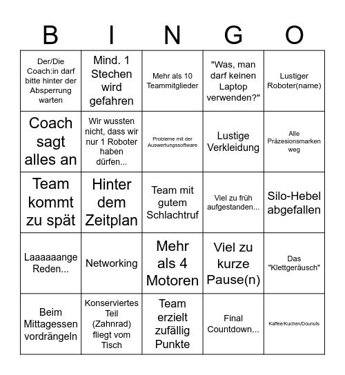 FLL 2025/26 Bingo Card