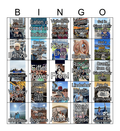 Judy’s Grand Adventures ✈️ Bingo Card