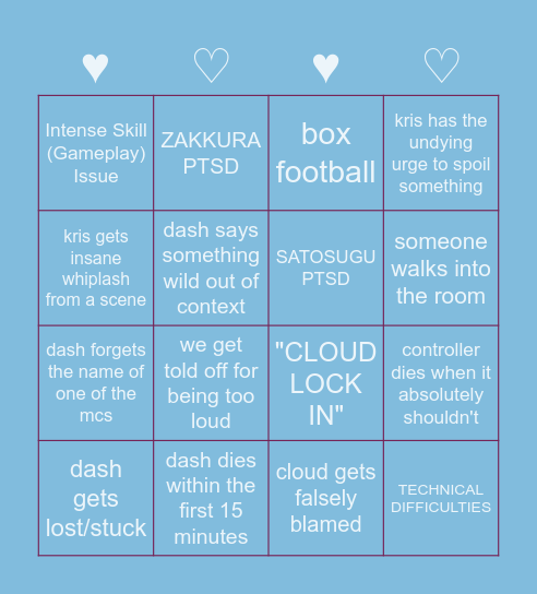 FINAL FANTASY KRASHING Bingo Card