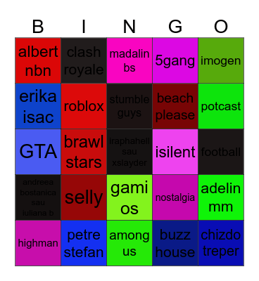 bingoo Bingo Card