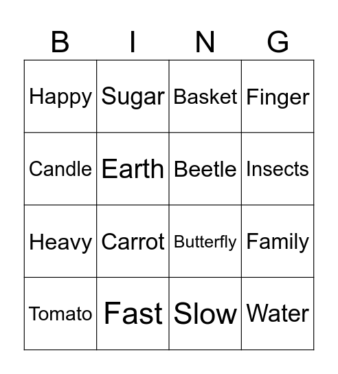 K.3/2 Bingo Card