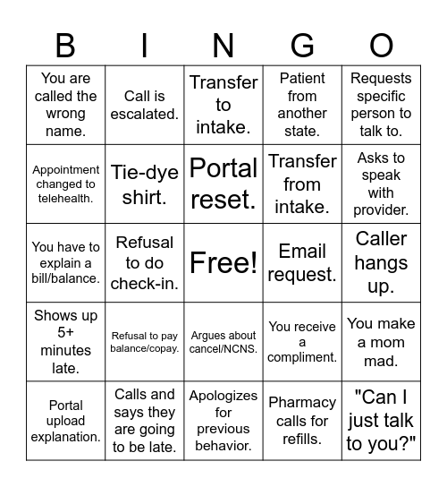 Bingo Card