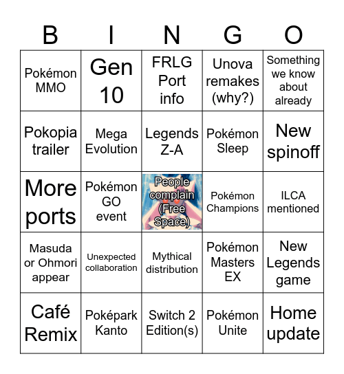Pokémon Day 2026 Bingo Card