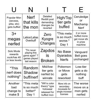 Pokemon Day 2026 Bingo Card