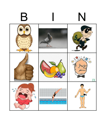 woorden met ui Bingo Card
