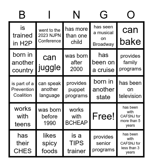 Bingo Card