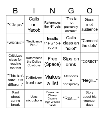 Bingo Card