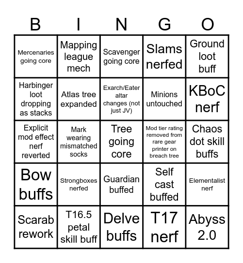 3.28 Hopium bingo Card