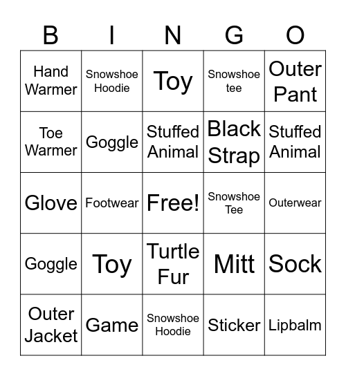 MK Bingo Card
