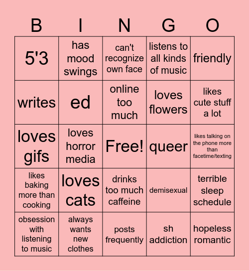 hi Bingo Card
