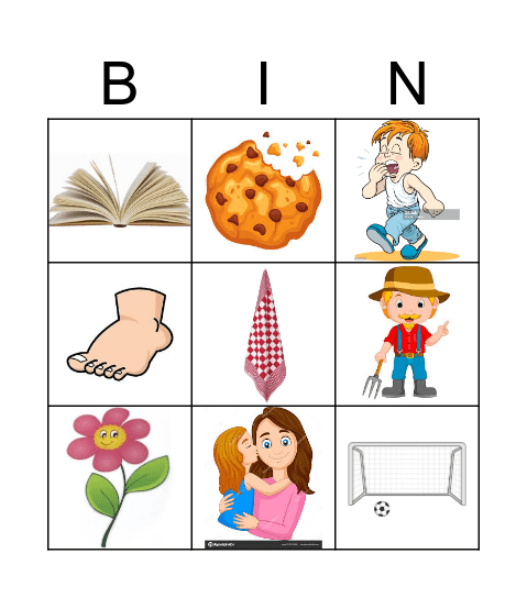 woorden met oe Bingo Card