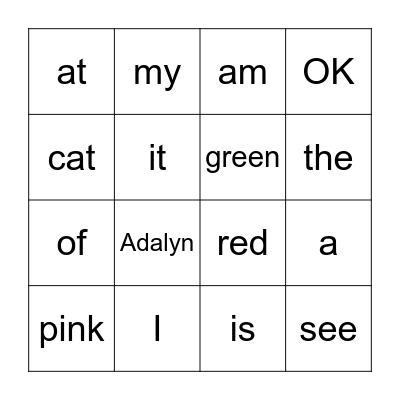 Lets Play BINGO Card