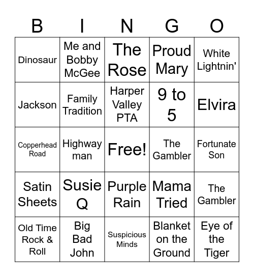 Susie's Bithday Bingo Card