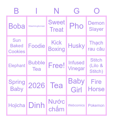 Michelle's Baby Shower Bingo! Bingo Card