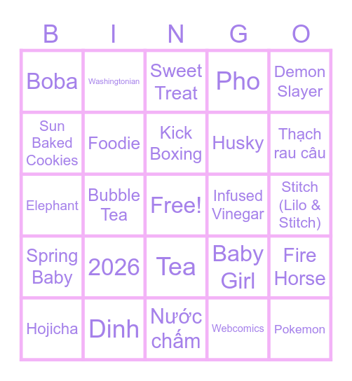 Michelle's Baby Shower Bingo! Bingo Card