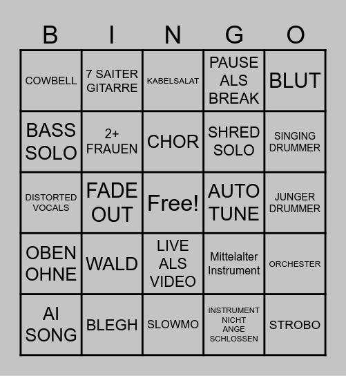 RELEASE FRIDAY Bingo Card