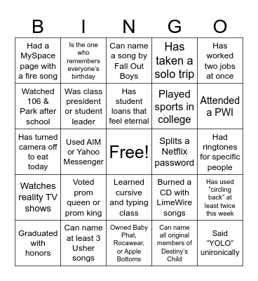 Networking BINGO Card