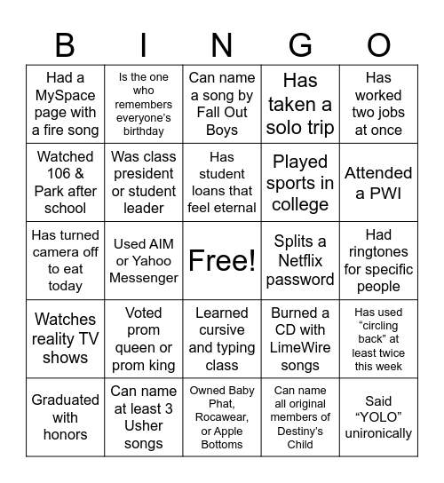 Networking BINGO Card
