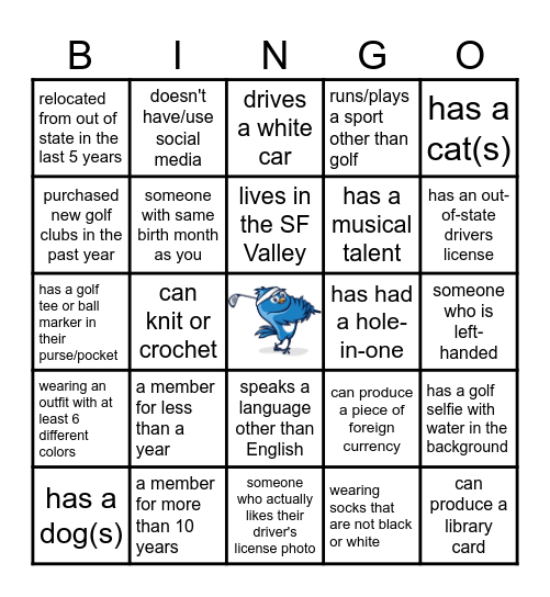 Who's that Lady? Bingo Card