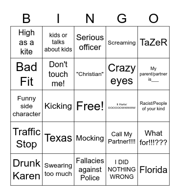 KAREN BIINNNGGOOOOO Bingo Card