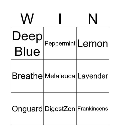 Win Bingo Card