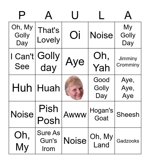 PAULA BINGO Card