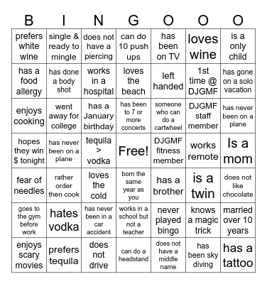 binGLOW Bingo Card