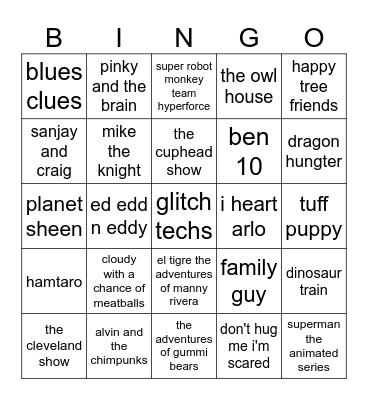 nick pagan Bingo Card