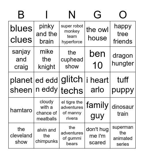 nick pagan Bingo Card
