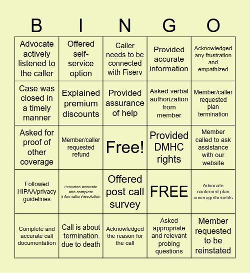 MedSupp Bingo Bash Bingo Card