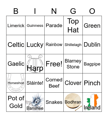 St Patty's Day Bingo Card