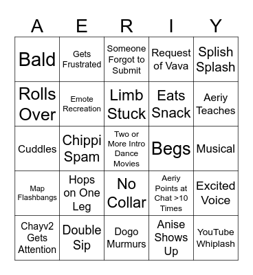 Persuading Cat Bingo Card