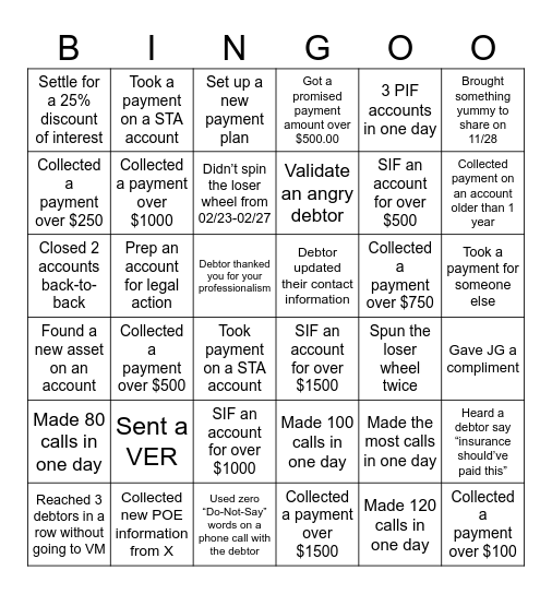 QCI Valentines Bingo Card