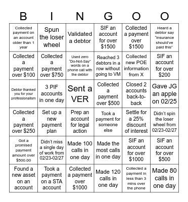 QCI Valentines Bingo Card