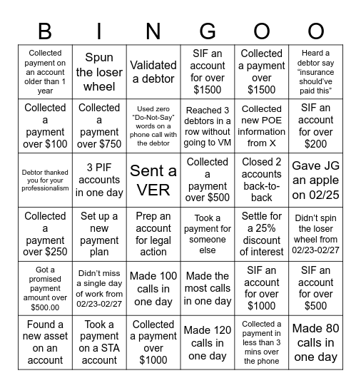 QCI Valentines Bingo Card