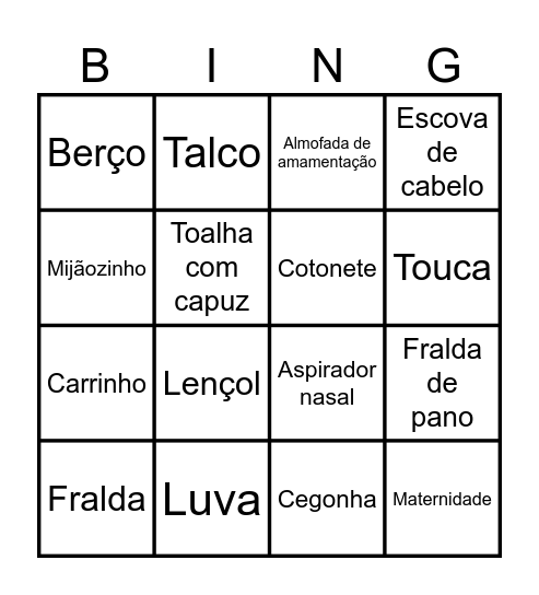 Bingo Santhiago Bingo Card