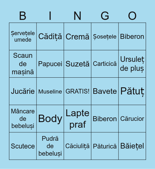 BABY Bingo Card
