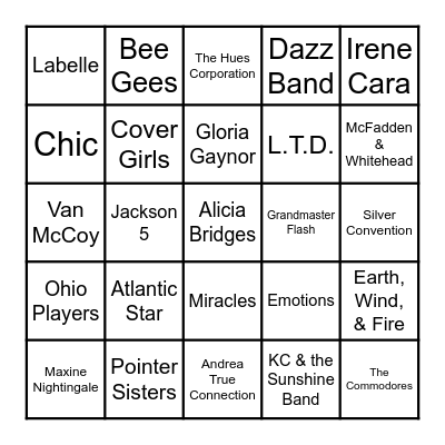 DISCO DAZE 3.0 Bingo Card