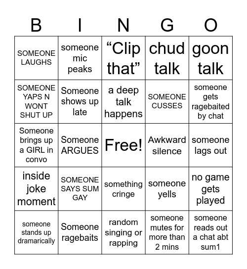 Bingo Card